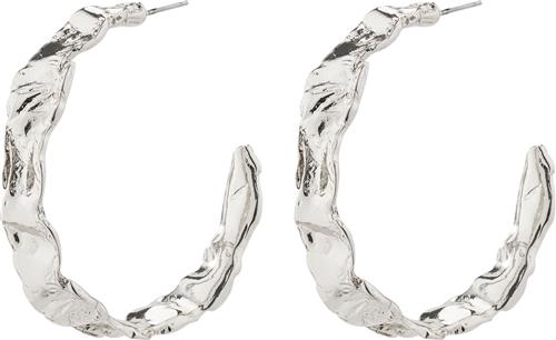 Se Pilgrim Julita Recycled Semihoop Earrings Silver-plated one size - Creoler hos Magasin ved Magasin