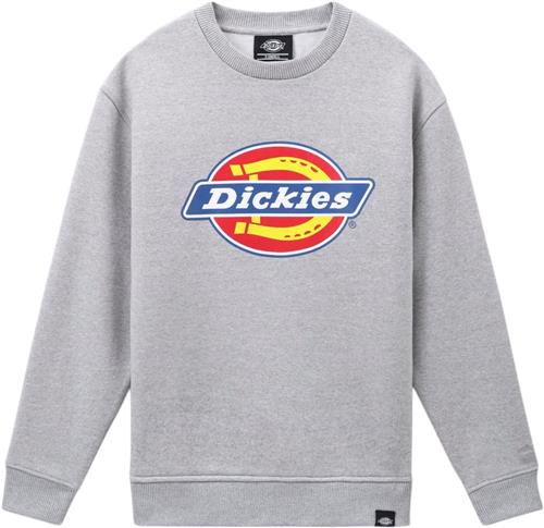 Dickies Icon Logo Sweatshirt Grey Melange Mand Gym Sweatshirts Str XS - hos Magasin