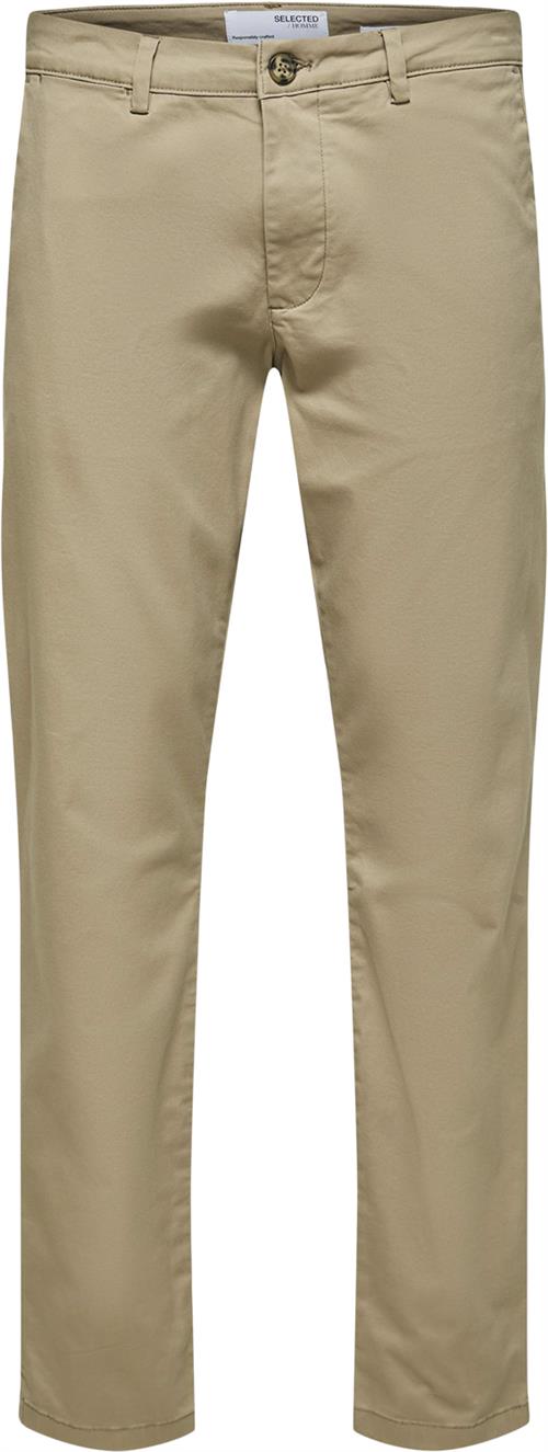 Selected Homme Slhslimnew Miles 175 Flex Chino W Mand Greige Chinos Str "34/""32" - hos Magasin