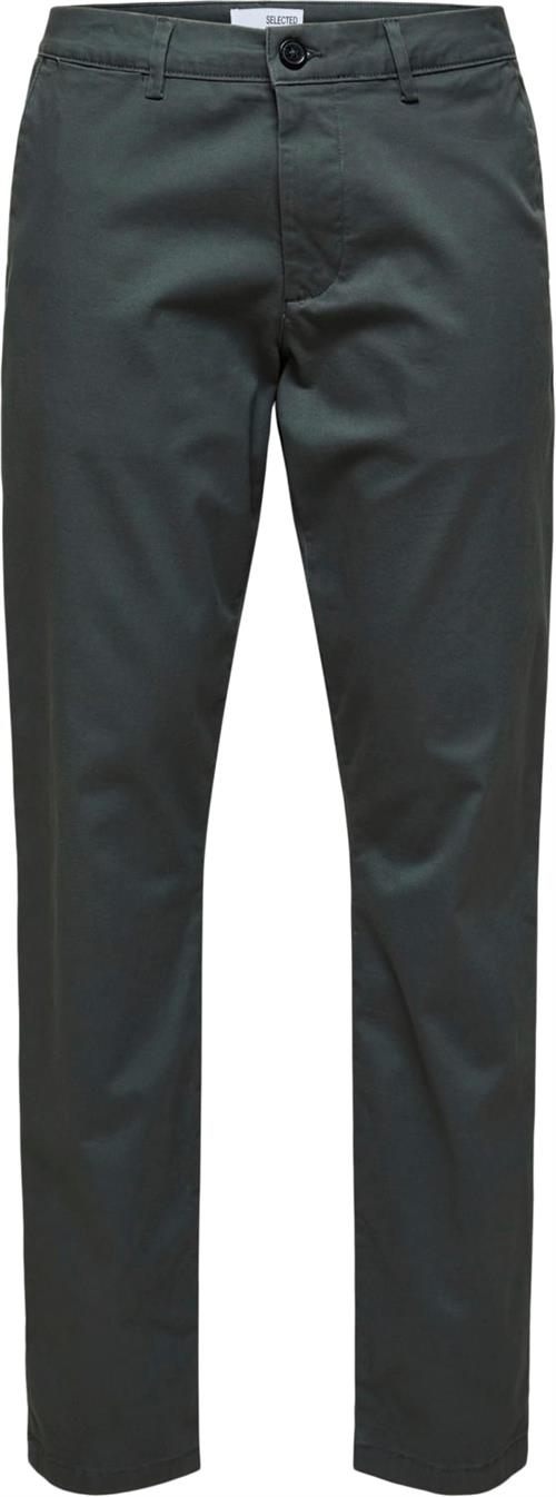 Selected Homme Slhslimnew Miles 175 Flex Chino W Mand Dark Shadow Chinos Str "31/""34" - hos Magasin