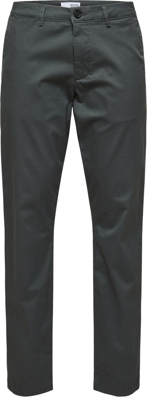 Selected Homme Slhslimnew Miles 175 Flex Chino W Mand Dark Shadow Chinos Str "36/""32" - hos Magasin