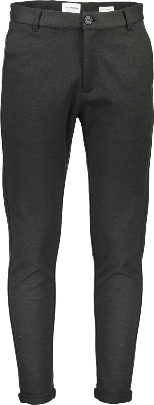 Se Lindbergh Superflex Knitted Cropped Pant Mand Army Mix Chinos Str S - hos Magasin ved Magasin