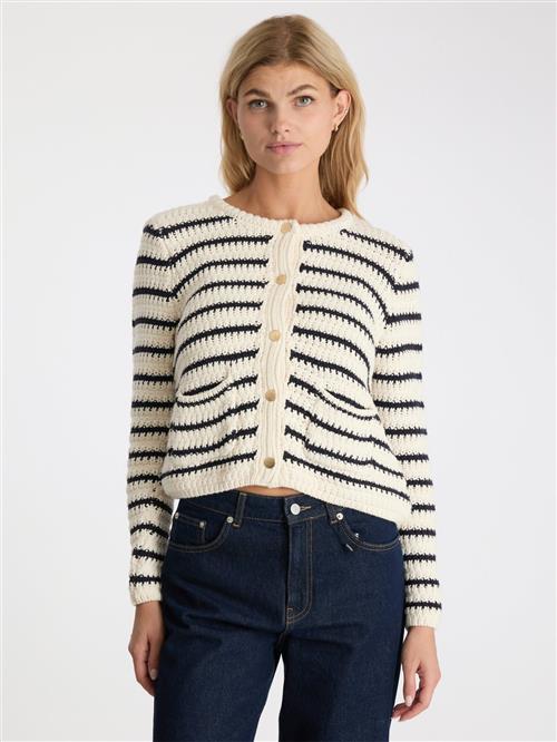 Neo Noir Paula Knit Cardigan Kvinde Navy Cardigans Str 42 - Bomuld hos Magasin