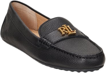 Lauren Ralph Lauren Luxe Pebble Leatherbarnsbury-fl-cs Kvinde Sort Loafers Str 41 - hos Magasin