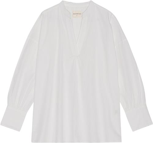 Moshi Moshi Mind Light Shirt Poplin Kvinde White Langærmede Bluser Str XS - Bomuld hos Magasin