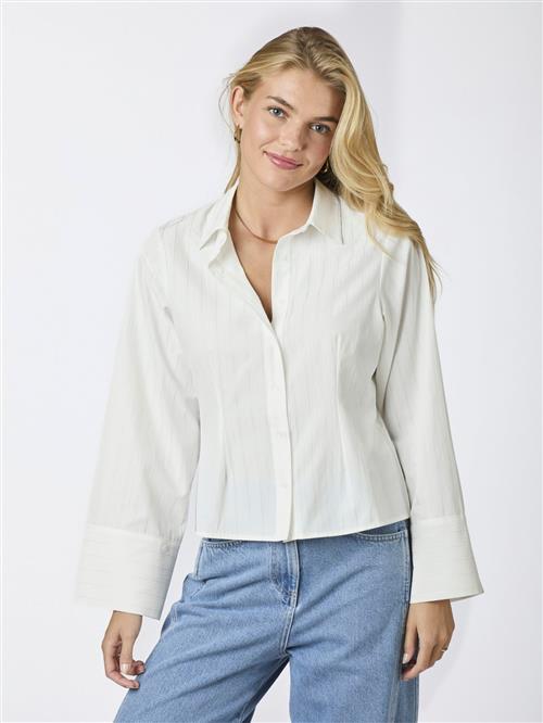 Se Neo Noir Rosa Solid Shirt Kvinde White Langærmede Bluser Str 44 - hos Magasin ved Magasin