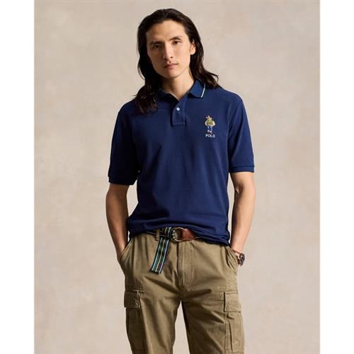 Se Polo Ralph Lauren Classic Fit Polo Bear Mesh Polo Shirt Mand F24 Newport Navy Vrsy Bear Kortærmede Poloer Str L - Bomuld hos Magasin ved Magasin