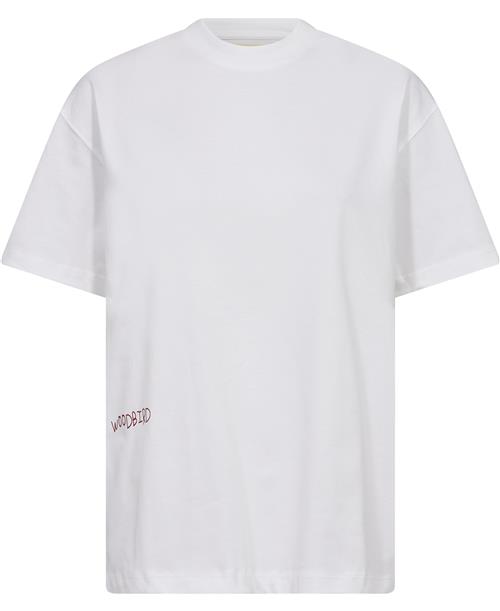 Woodbird Wbbalo Vase Tee Mand White-red Kortærmede T-shirts Casual Fit Str L - Bomuld hos Magasin