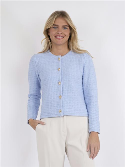 Neo Noir Limone Knit Jacket Kvinde Light Blue Overgangsjakker Str 44 - hos Magasin