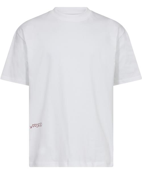 Se Woodbird Wbbaine Vase Tee Mand White-red Kortærmede T-shirts Casual Fit Str XL - Bomuld hos Magasin ved Magasin