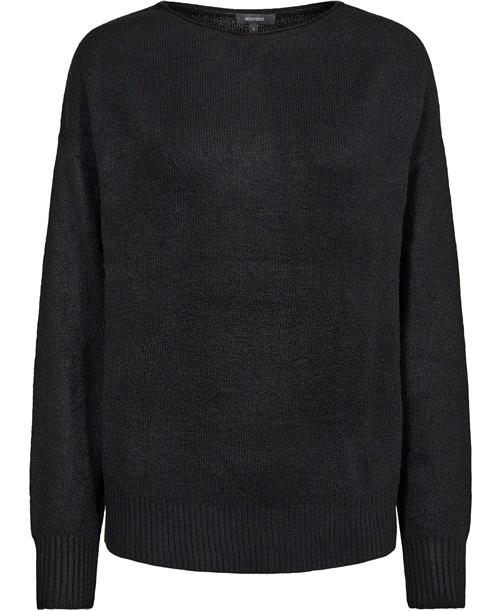 Montego Khairy O-N Uni Kvinde Black Sweaters Str 42 - hos Magasin