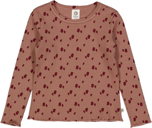 Müsli by Green Cotton Apple l/s T Str 128 - Daydream/ Cabernet/ Bark Bluser Bomuld hos Magasin