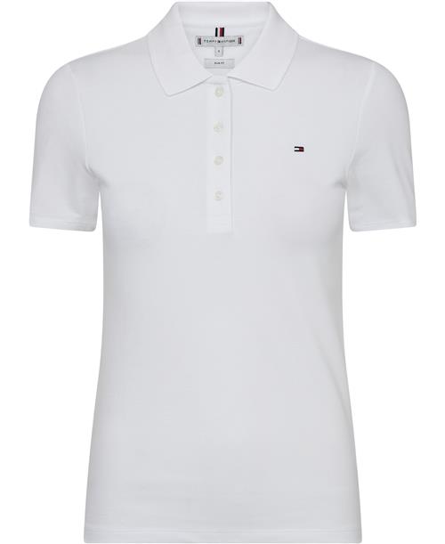 Tommy Hilfiger 1985 Slim Pique Polo SS Kvinde Ycf Kortærmede T-shirts Str XS - hos Magasin