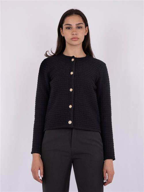 Neo Noir Limone Knit Jacket Kvinde Black Overgangsjakker Str 40 - hos Magasin