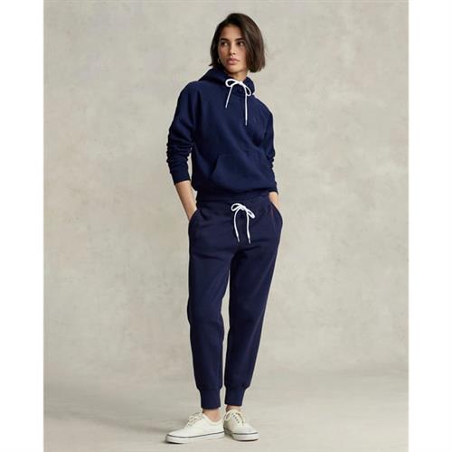 Se Polo Ralph Lauren Fleece Pullover Hoodie Kvinde Blå Hættetrøjer Str L - hos Magasin ved Magasin