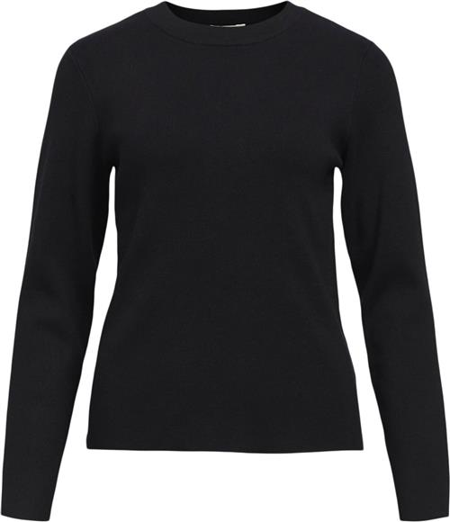 Object Objester SLI L/S Knit Pullover Noos Kvinde Black Toppe Slim Fit Str L - hos Magasin