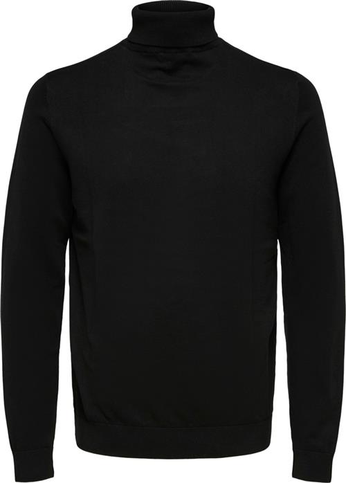 Se Selected Homme Slhberg Roll Neck B Noos Mand Sort Turtlenecks Str XXL - hos Magasin ved Magasin