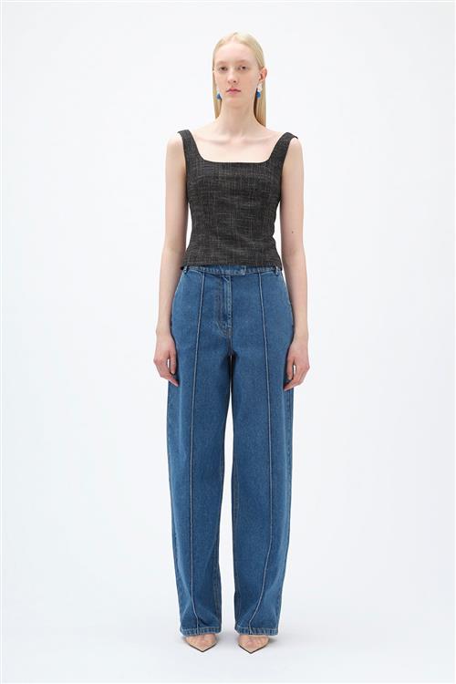 REMAIN Soft Cocoon Pants Kvinde Seneca Rock Bukser Str 40 - hos Magasin