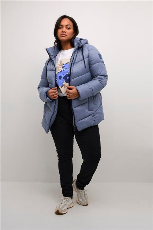 Kaffe Curve Kcsusanna Jacket Kvinde Blue Indigo Overgangsjakker Str 48 - hos Magasin