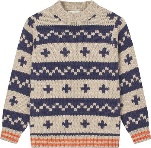 Mads Nørgaard - Copenhagen Crash Keldino Reykavik Sweater Str 8 år - Multi Strik hos Magasin