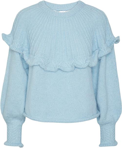 Pieces Pcrikka LS Oneck Knit BC Kvinde Angel Falls Sweaters Str XS - hos Magasin