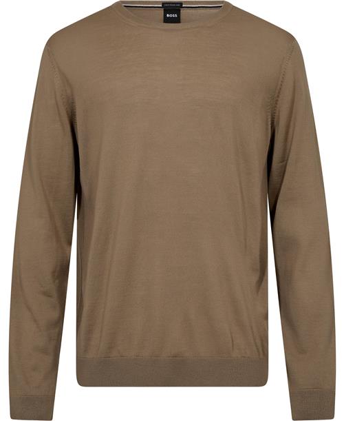 Se BOSS Lenop Mand Open Beige Sweaters Str L - hos Magasin ved Magasin