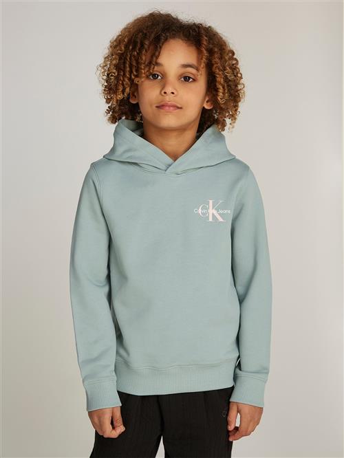 Calvin Klein Small Monogram Hoodie Str 8 - Jadeite Sweatshirts hos Magasin