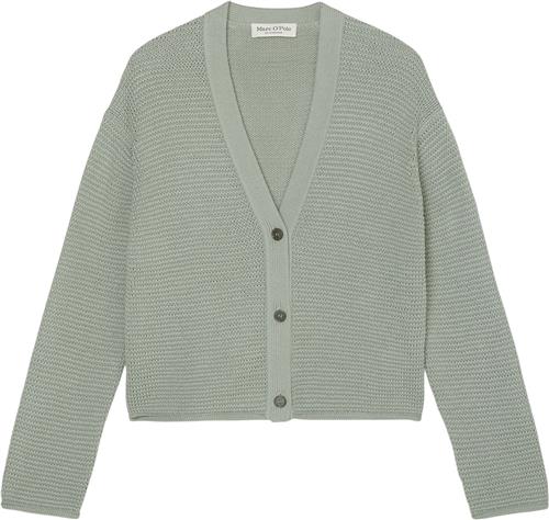 Marc O’Polo Cardigan, Longsleeve, Vneck Kvinde Faded Mint Cardigans Str L - hos Magasin