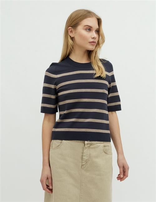 mbyM Carlam Kvinde Blue Island Fossil Stripe Sweaters Str S - hos Magasin