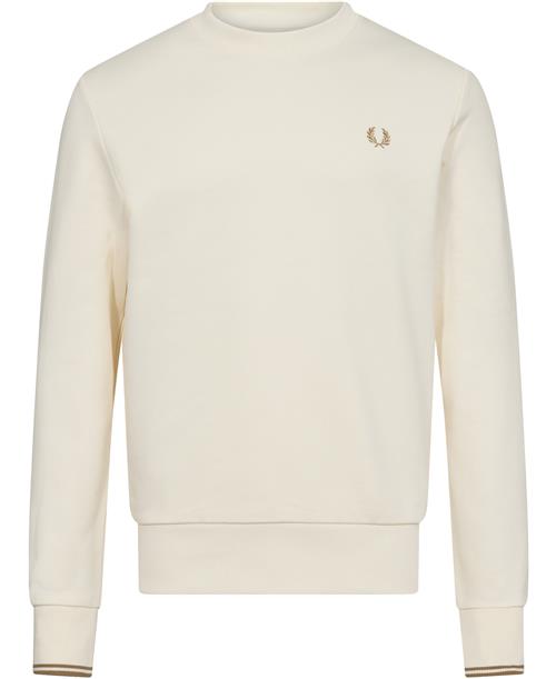 Fred Perry M7535 Mand Ecru/warm Stone Sweatshirts Str S - Bomuld hos Magasin