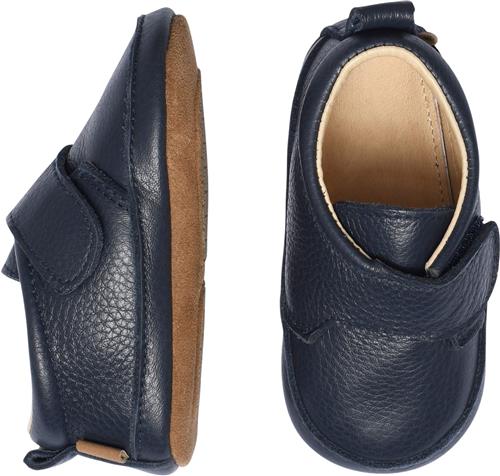 Se Melton Luxury Leather Slippers Velcro Marine Hjemmesko Str 26/27 - Læder hos Magasin ved Magasin