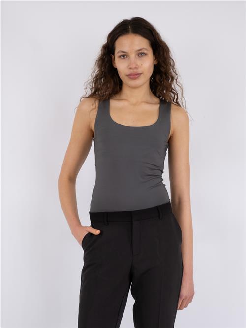 Neo Noir Sophia Jersey Top Kvinde Antracit Tanktoppe Str 42 - hos Magasin