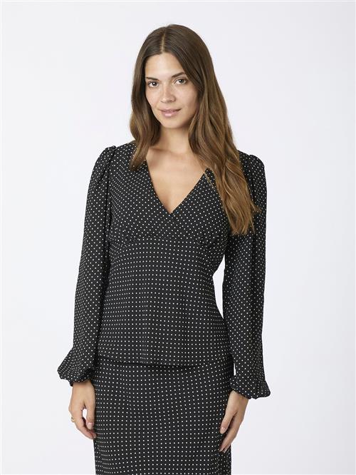 Se Neo Noir Jane Dot Blouse Kvinde Black Langærmede Bluser Str 38 - hos Magasin ved Magasin