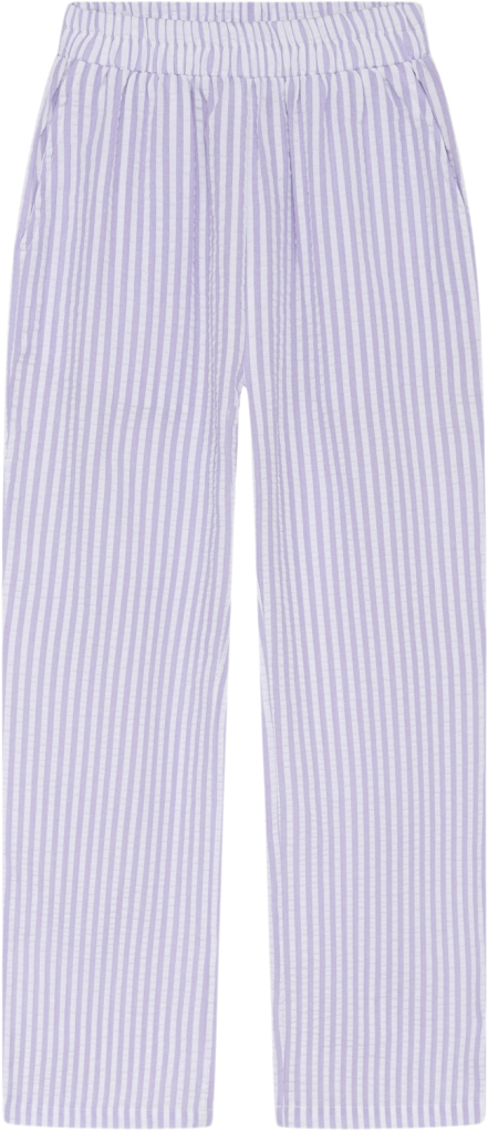 Se Grunt Tenna Striped Pant Str XS/8Y - Purple Bukser hos Magasin ved Magasin