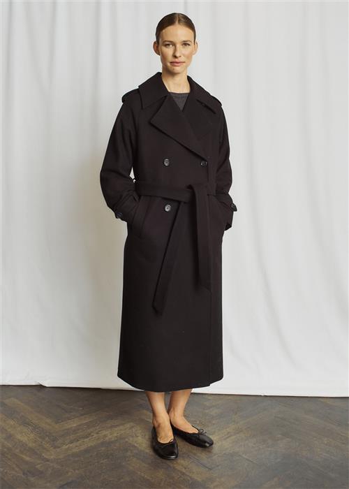 Bruun & Stengade BS Kaylee Coat Kvinde Black Uldfrakker Str 40 - hos Magasin