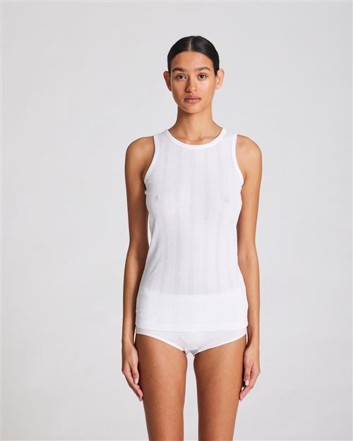 Gai&Lisva Alberte Cotton Top Gots 243975 Kvinde White Tanktoppe Str S - Bomuld hos Magasin