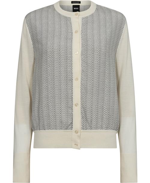 BOSS Flonta Kvinde Open White Cardigans Str S - hos Magasin