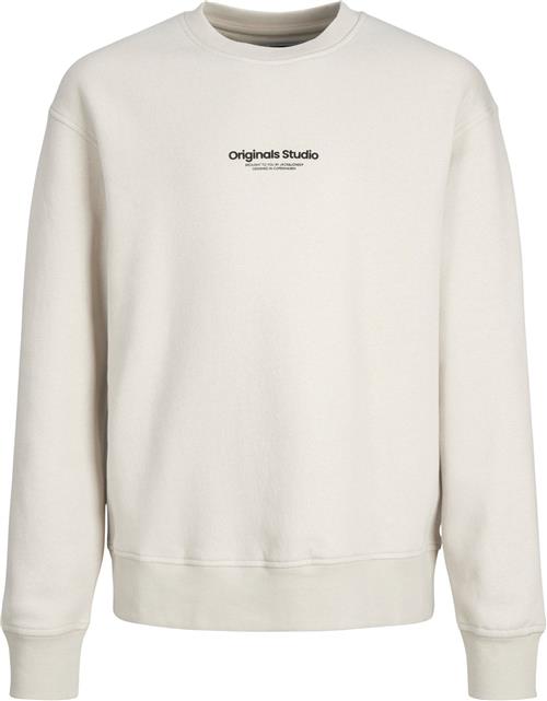 Se Jack & Jones Jorvesterbro Sweat Crew Neck Noos J Str 128 - Moonbeam/loose Sweatshirts hos Magasin ved Magasin