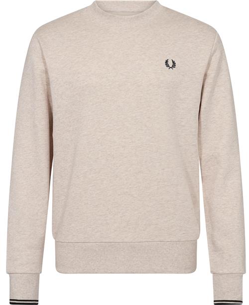 Fred Perry M7535 Mand Porridge M/anchor Grey Sweatshirts Str XL - Bomuld hos Magasin