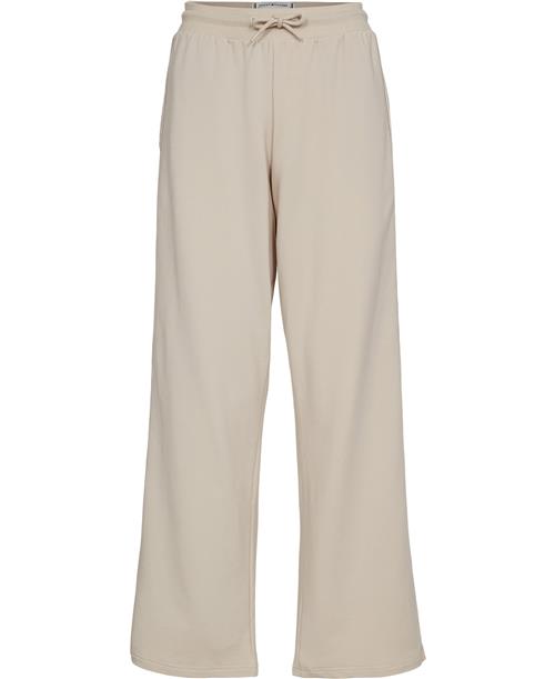 Tommy Hilfiger Modal Pants Kvinde Cashmere Creme Bukser Med Brede Ben Str M - Cashmere hos Magasin