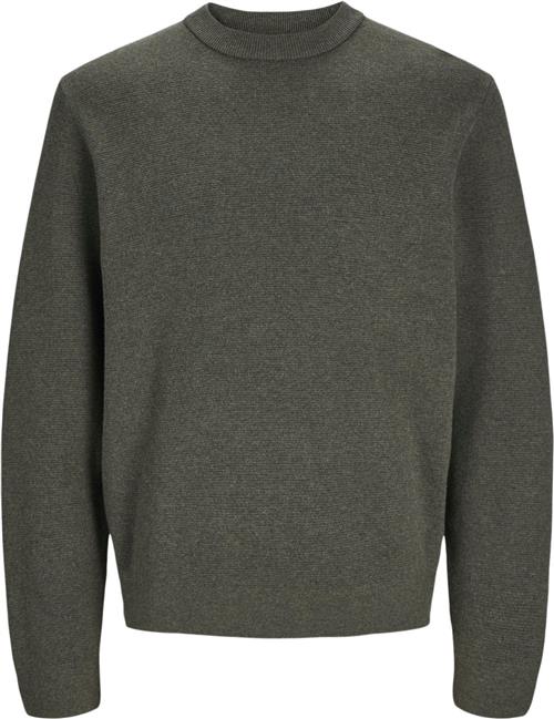 Se Jack & Jones Jprblamilano Stitch Knit Crew Neck Mand Peat/melange Sweaters Relaxed Fit Str XL - hos Magasin ved Magasin