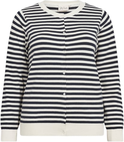 Se Wasabiconcept Washanti 4 Kvinde 6910c Navy Combi Cardigans Str 50/52 - Polyester hos Magasin ved Magasin