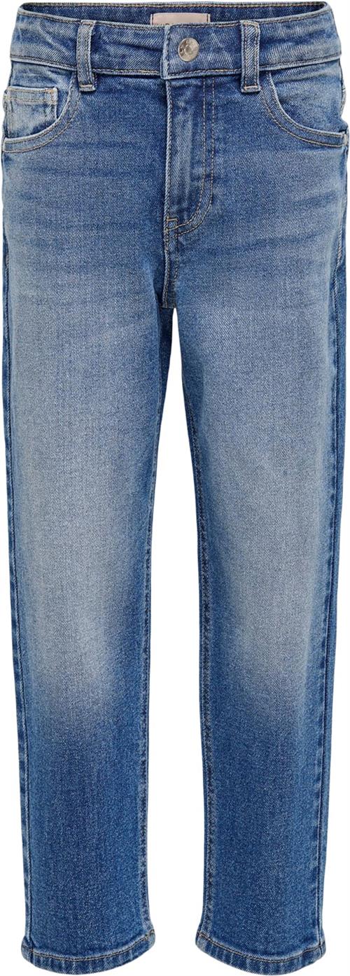 ONLY Koncalla MOM FIT DNM Azg159 Noos Kvinde Blå Straight Jeans Str 134 - hos Magasin