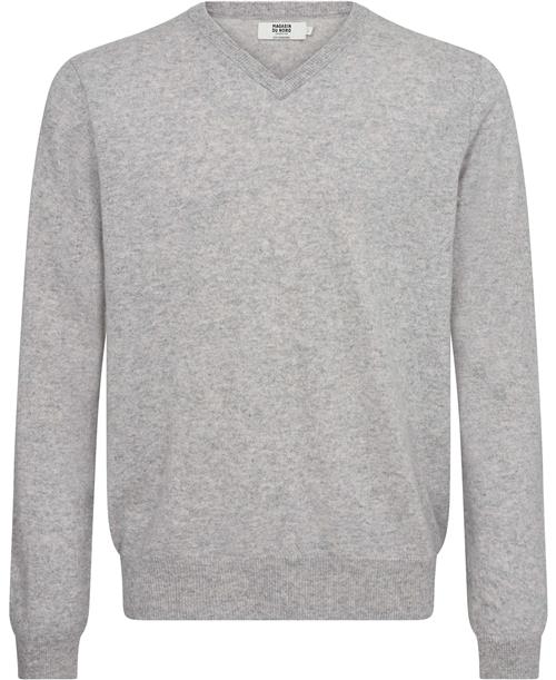 Se Magasin du Nord Collection Magasin Mads 1 100% Cashmere Mand Light Grey Melange Sweaters Str L Cashmere ved Magasin