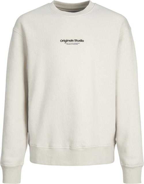 Se Jack & Jones Jorvesterbro Sweat Crew Neck Noos J Str 140 - Moonbeam/loose Sweatshirts hos Magasin ved Magasin