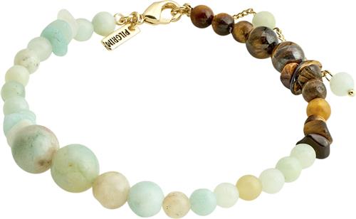 Pilgrim Soulmates Bracelet Mint/goldplated One size - Perlearmbånd hos Magasin