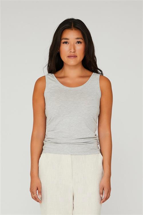 A-VIEW Stabil Tank top Kvinde Light Grey Melange Tanktoppe Str S - hos Magasin