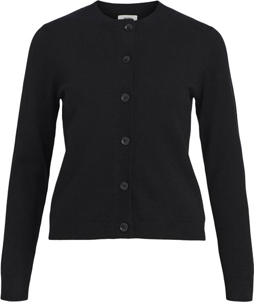 Se Object Objthess L/S Short Cardigan Noos Kvinde Black Cardigans Str XS - hos Magasin ved Magasin