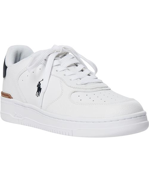 Polo Ralph Lauren Masters Court Leather Sneaker Mand White/navy Pp Sneakers Str 40 - hos Magasin