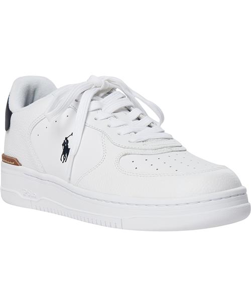 Polo Ralph Lauren Masters Court Leather Sneaker Mand White/navy Pp Sneakers Str 42 - hos Magasin